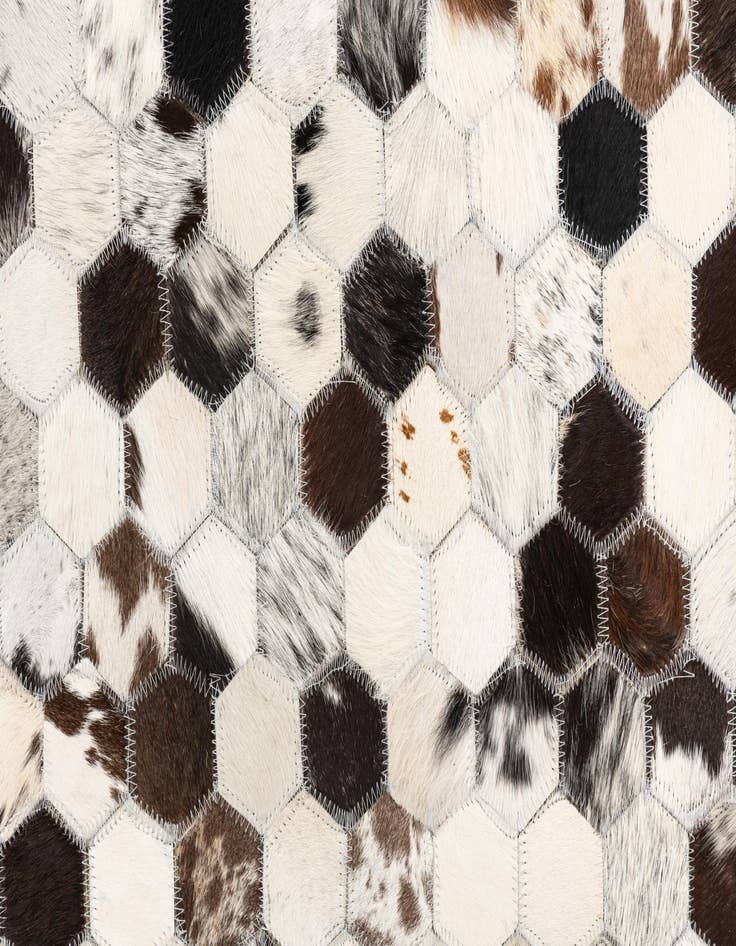 Detail image of 5' 1 x 8' 2 Cowhide Leather Rug