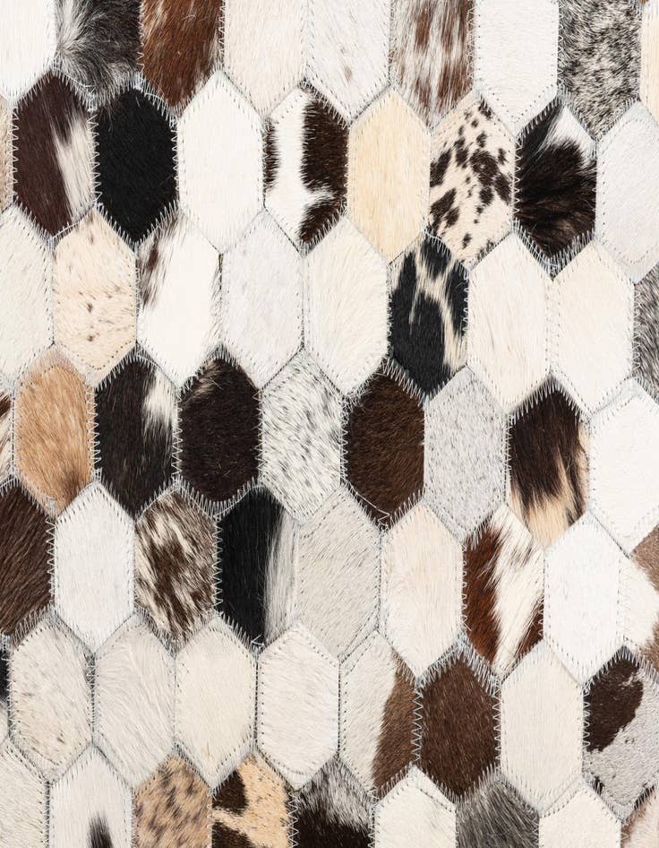 Detail image of 5' 1 x 8' 2 Cowhide Leather Rug
