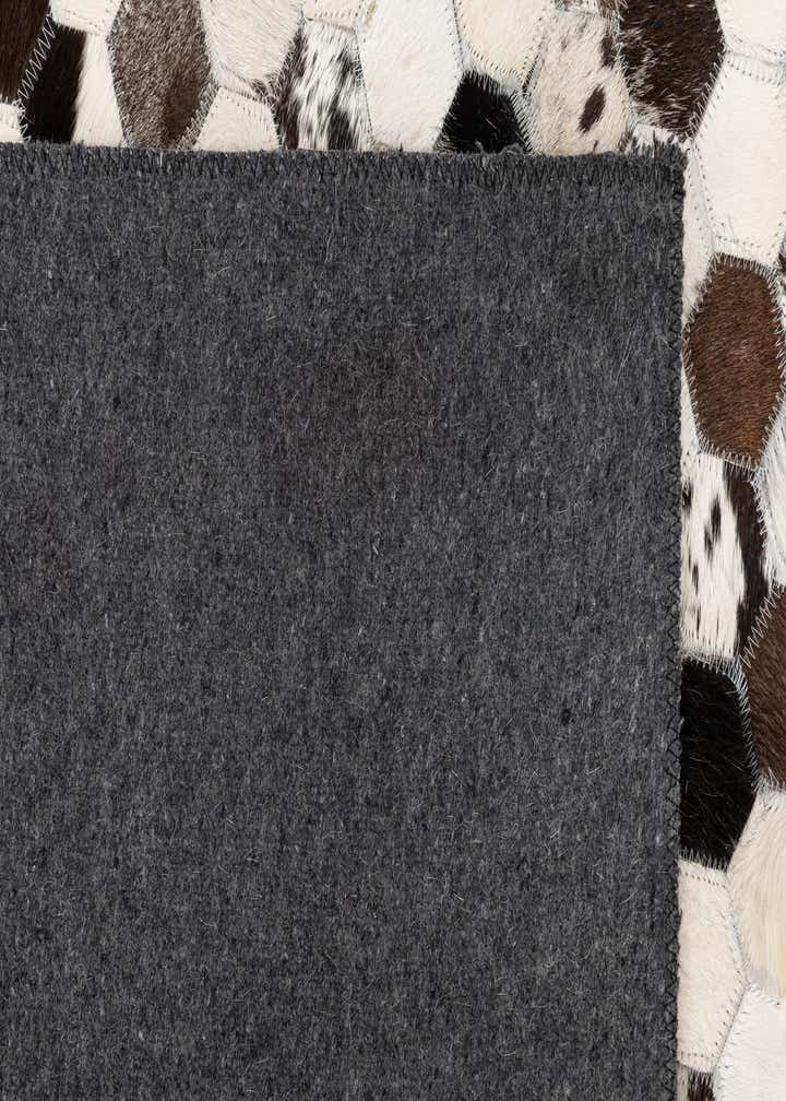 5' 1 x 8' 2 Cowhide Leather Rug