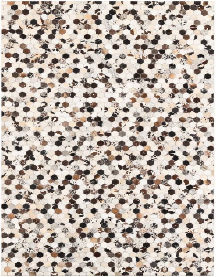 Detail image of 5' 1 x 8' 2 Cowhide Leather Rug