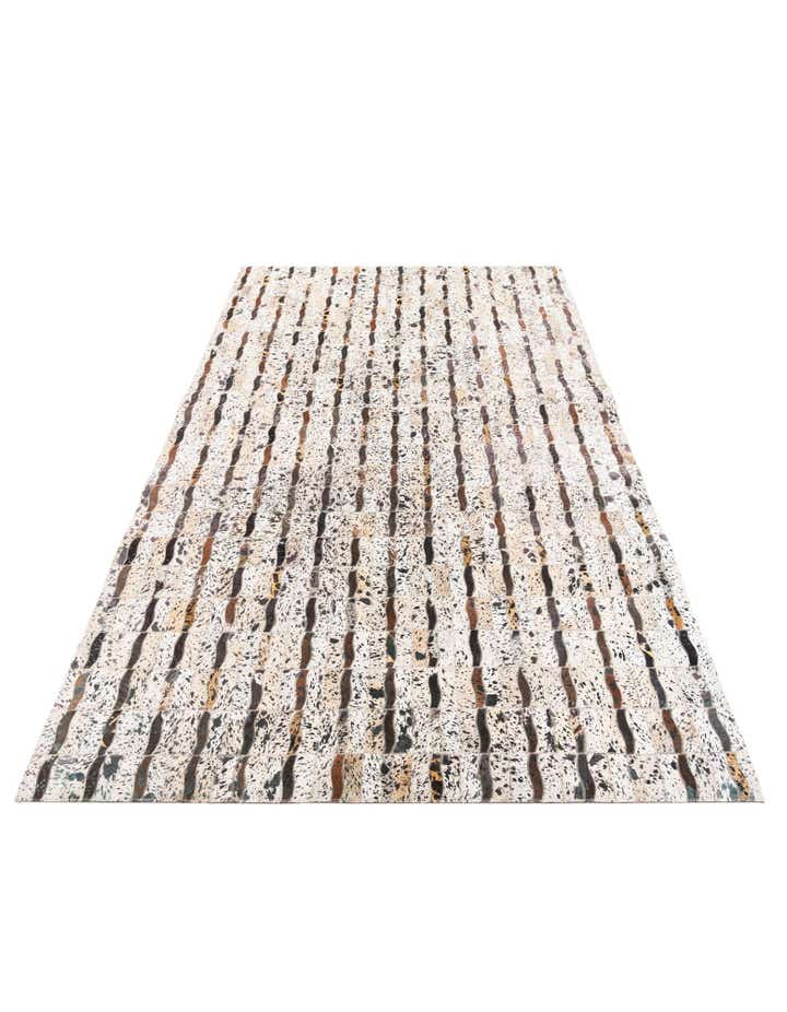 5' x 8' 1 Cowhide Leather Rug