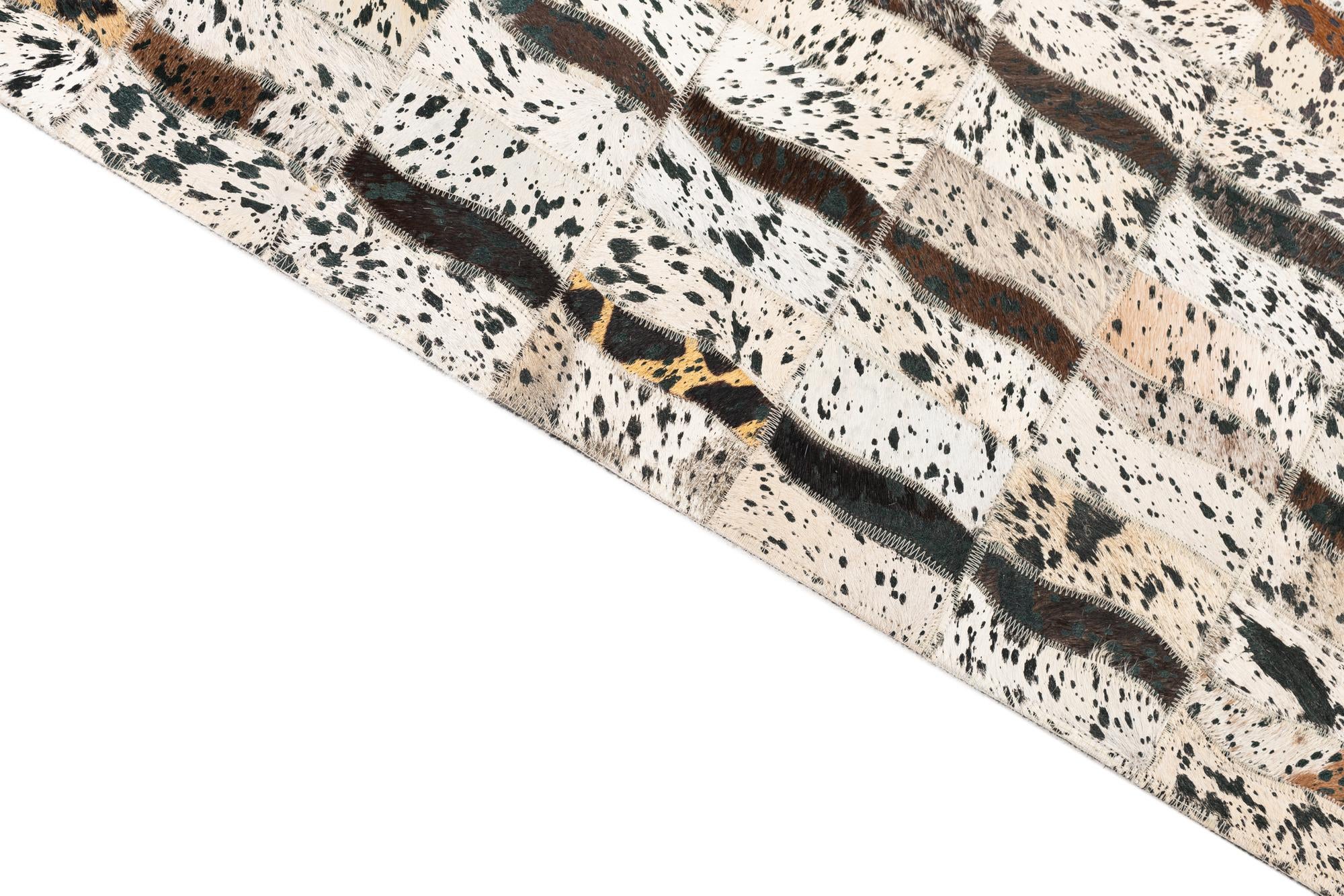 5' x 8' 1 Cowhide Leather Rug