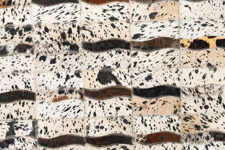5' x 8' 1 Cowhide Leather Rug