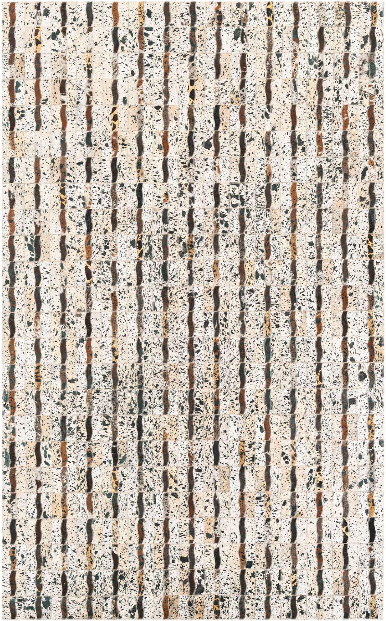 5' x 8' 1 Cowhide Leather Rug