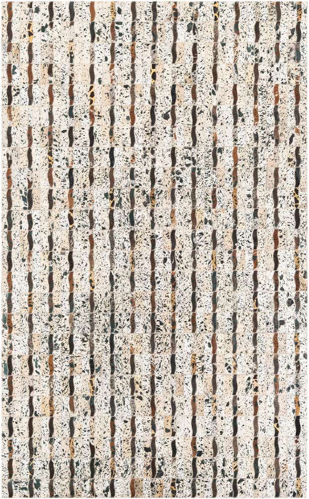 5' x 8' 1 Cowhide Leather Rug