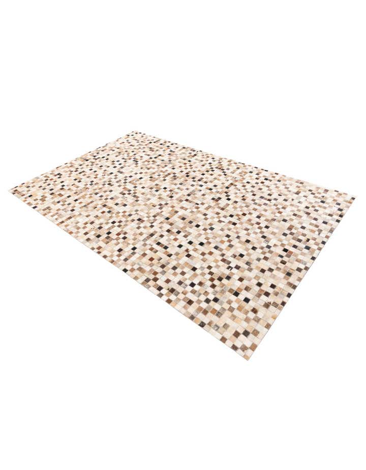 5' 1 x 8' Cowhide Leather Rug