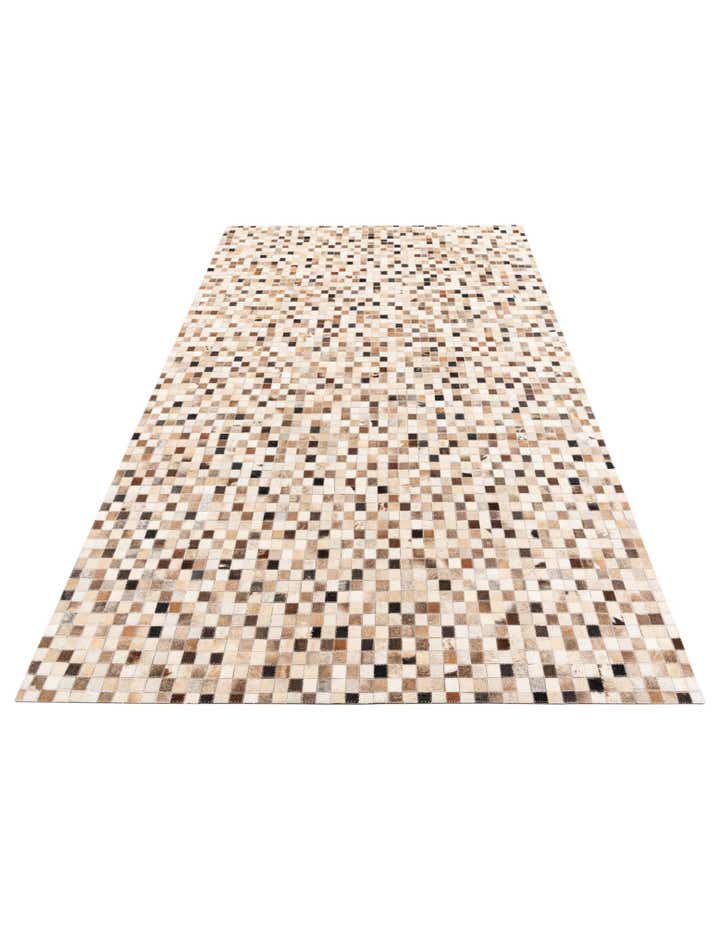 5' 1 x 8' Cowhide Leather Rug