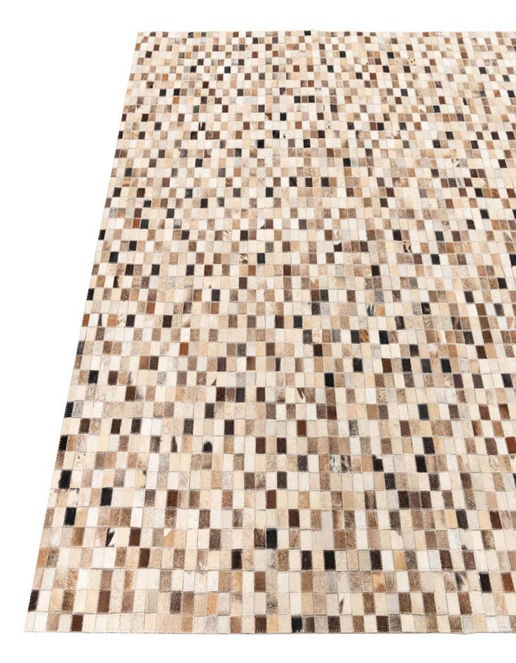 Detail image of 5' 1 x 8' Cowhide Leather Rug