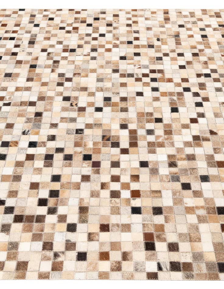 Detail image of 5' 1 x 8' Cowhide Leather Rug