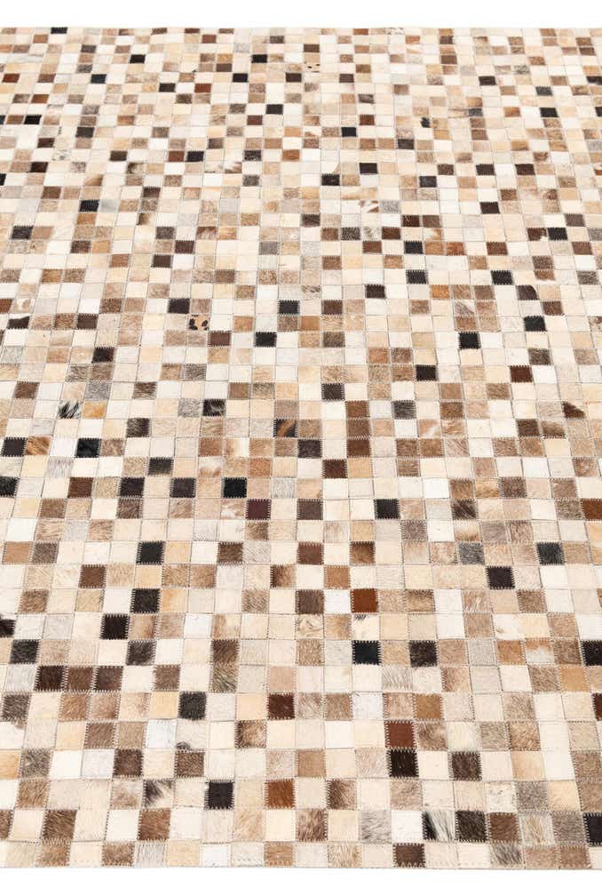 5' 1 x 8' Cowhide Leather Rug