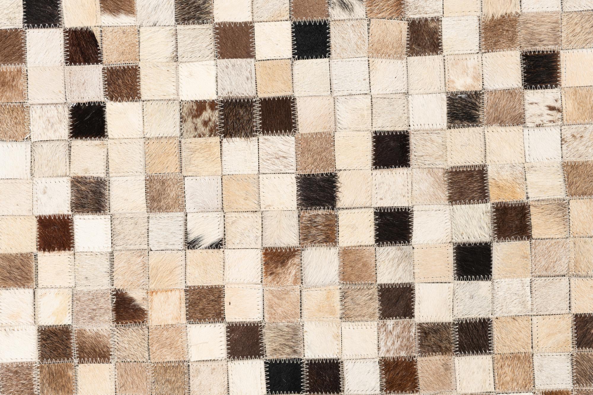 5' 1 x 8' Cowhide Leather Rug