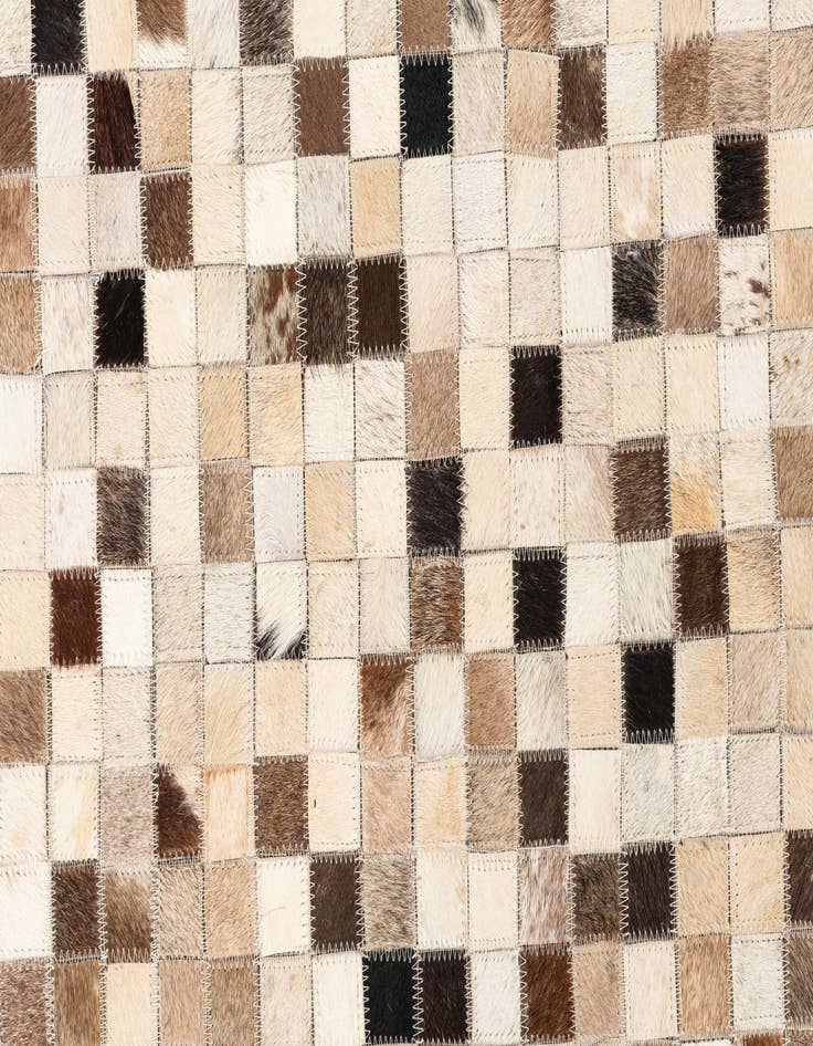 Detail image of 5' 1 x 8' Cowhide Leather Rug