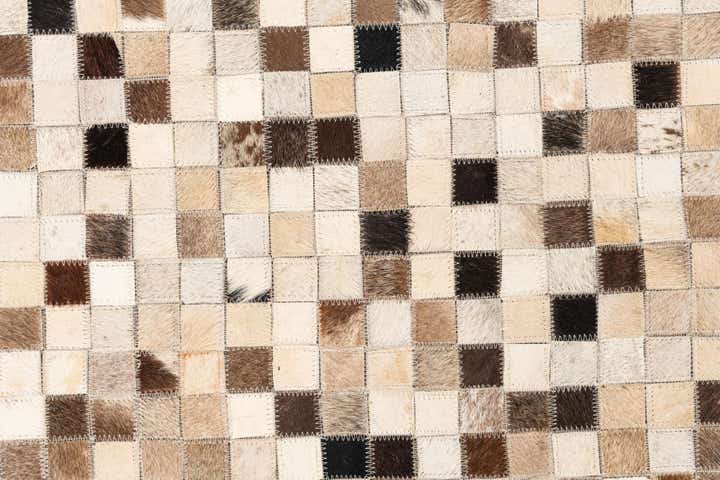 5' 1 x 8' Cowhide Leather Rug