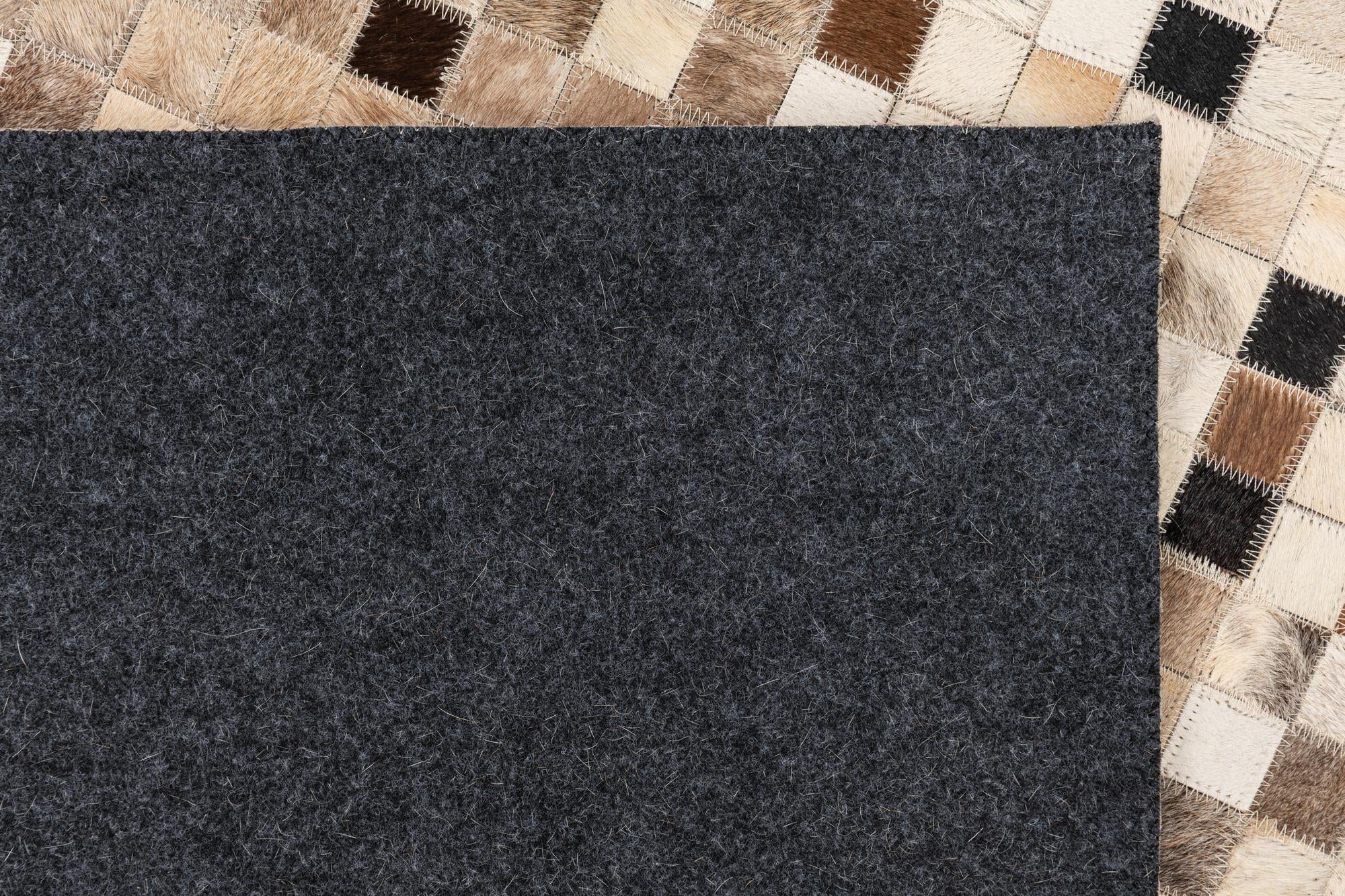 5' 1 x 8' Cowhide Leather Rug