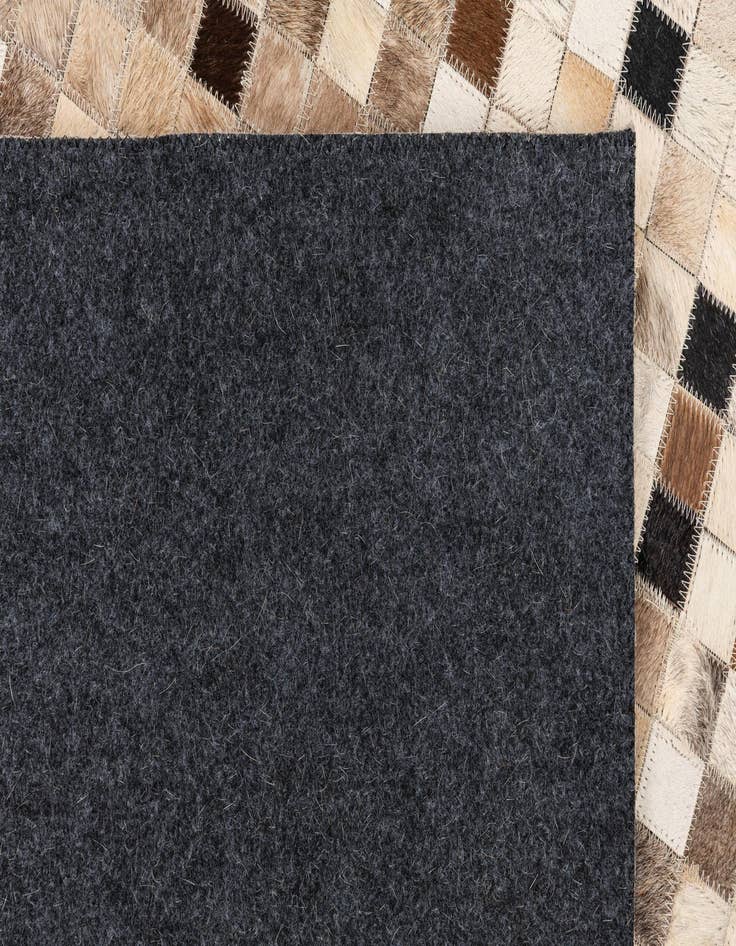 Detail image of 5' 1 x 8' Cowhide Leather Rug