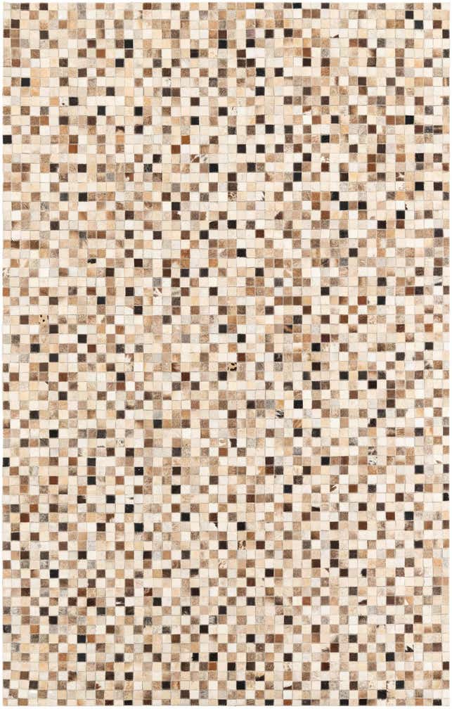 5' 1 x 8' Cowhide Leather Rug
