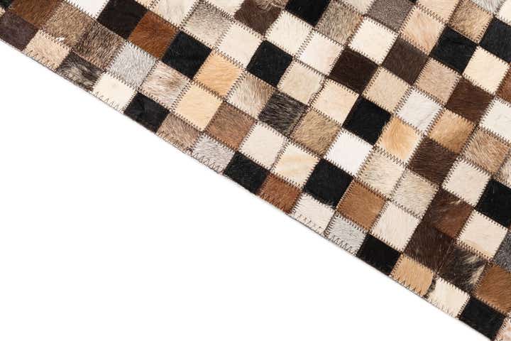 5' x 8' Cowhide Leather Rug
