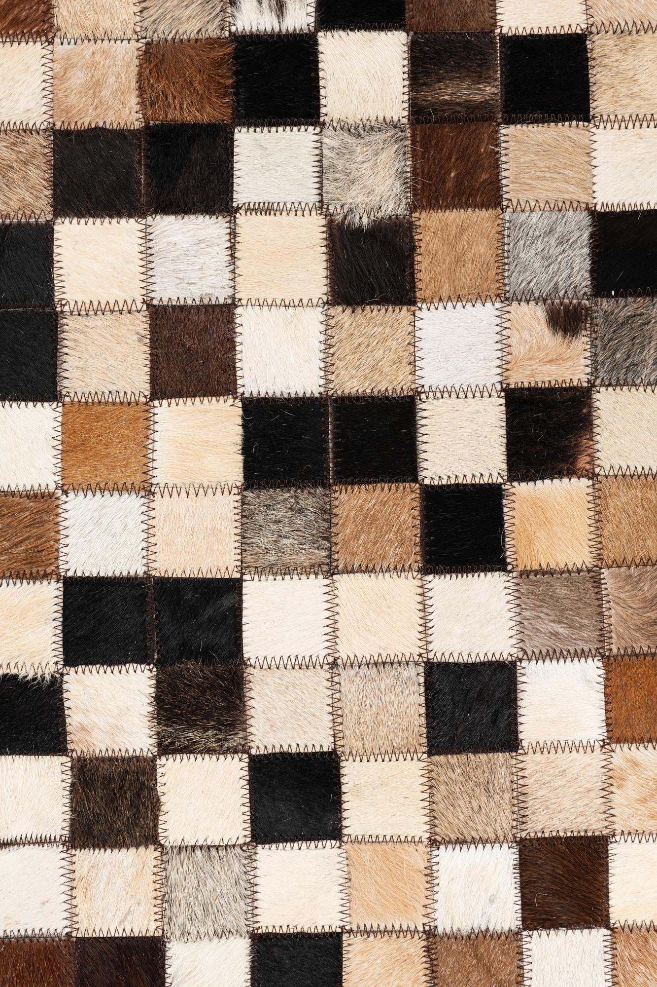 5' x 8' Cowhide Leather Rug