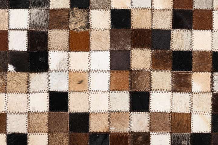5' x 8' Cowhide Leather Rug