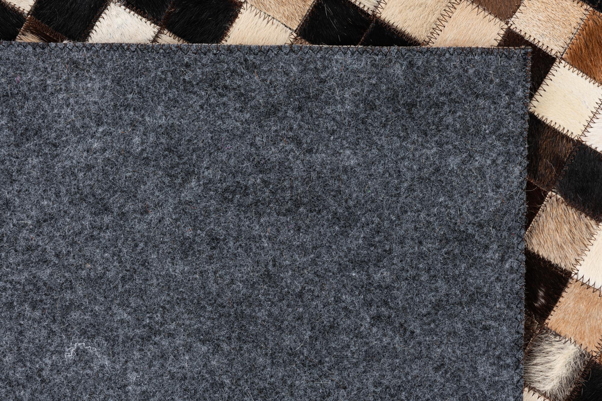 5' x 8' Cowhide Leather Rug