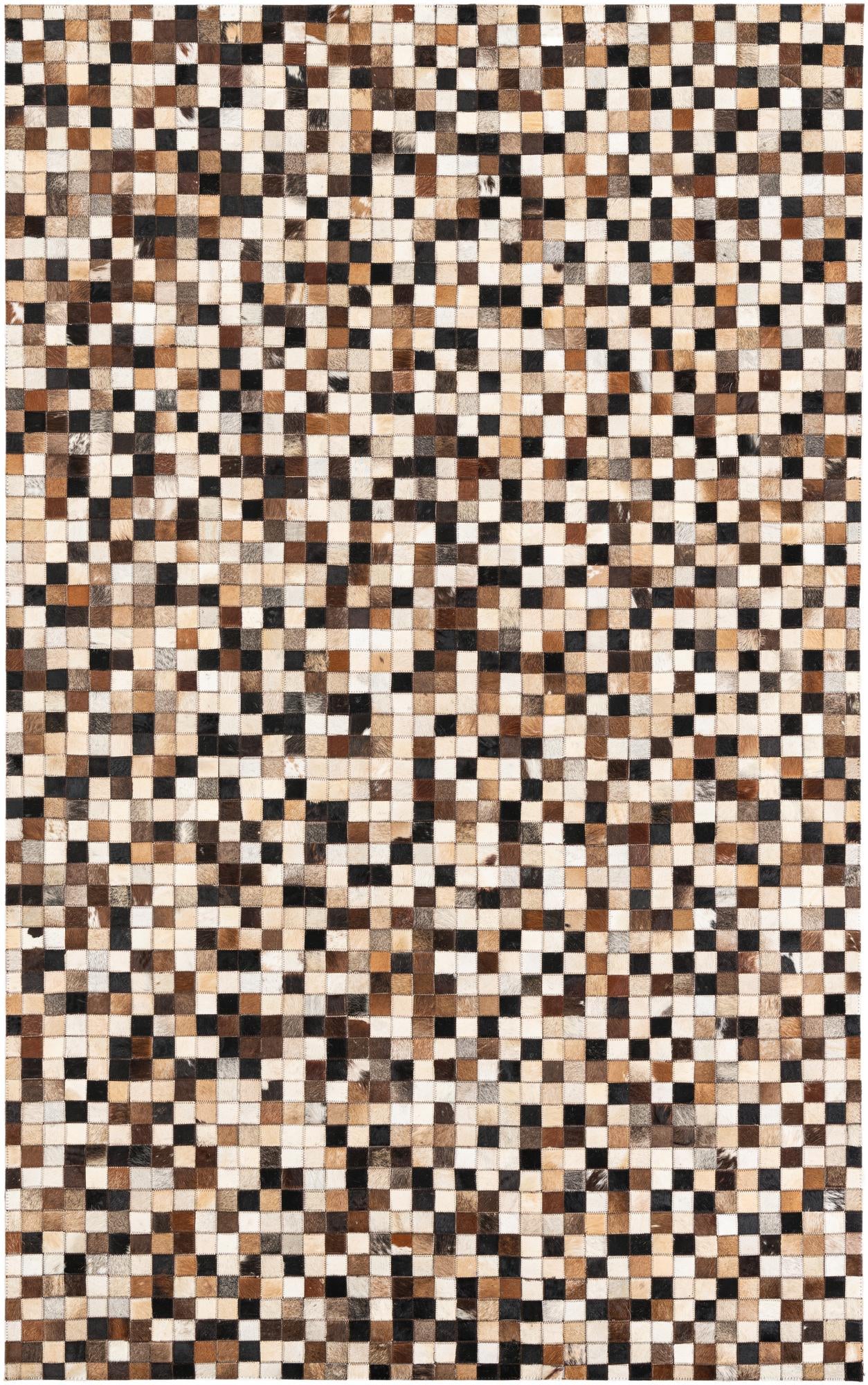 5' x 8' Cowhide Leather Rug