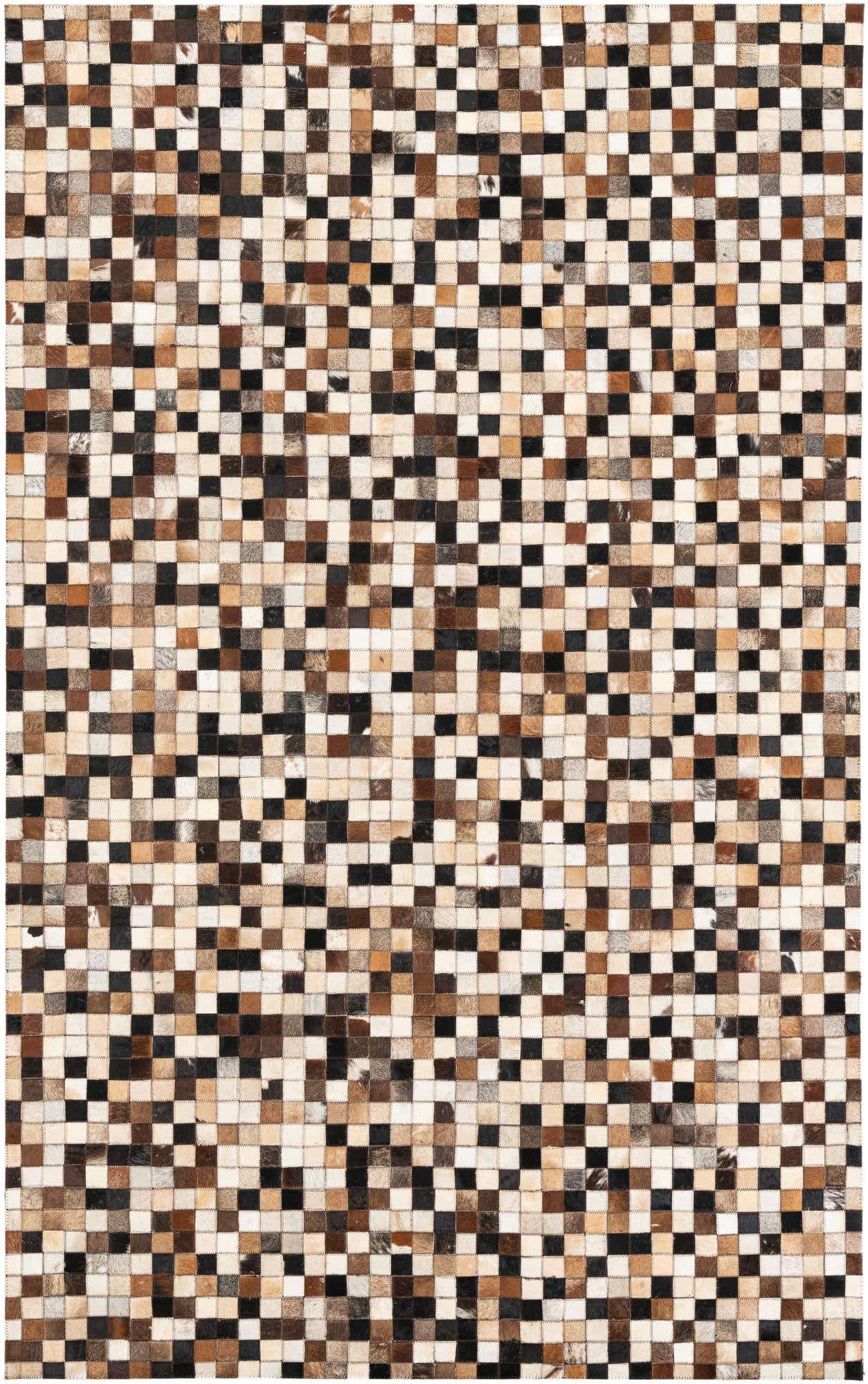 5' x 8' Cowhide Leather Rug