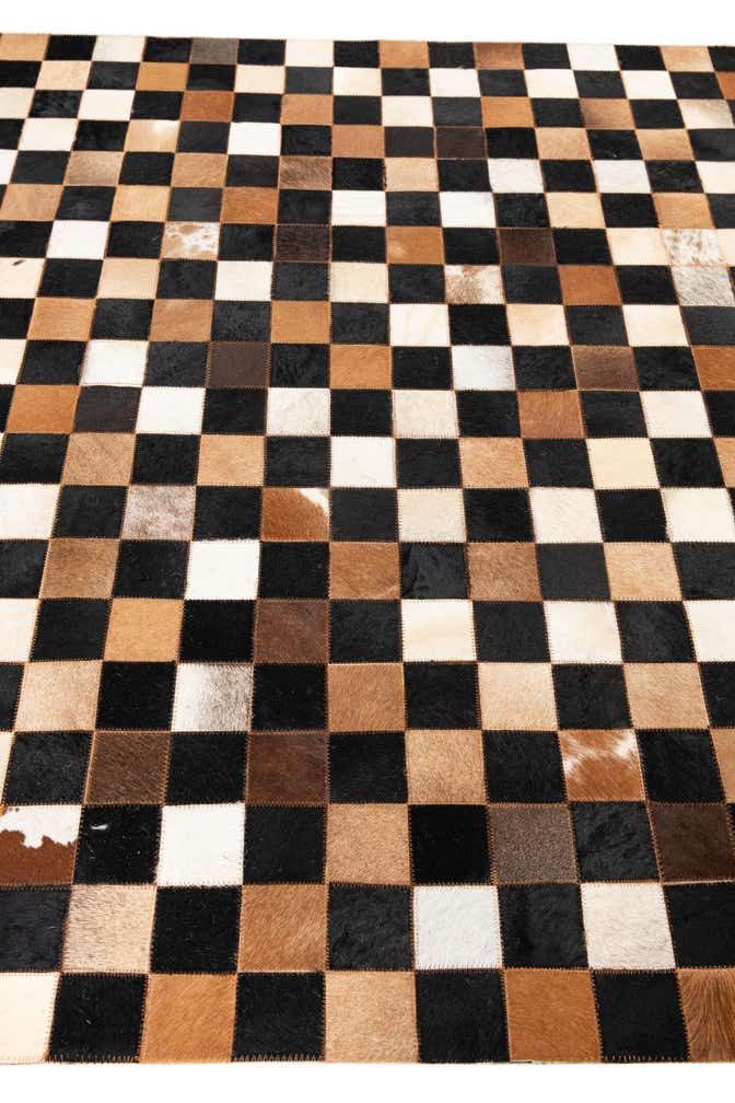 5' x 8' Cowhide Leather Rug
