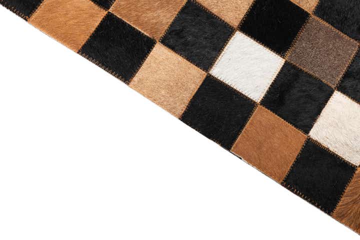 5' x 8' Cowhide Leather Rug