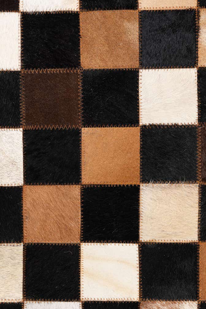5' x 8' Cowhide Leather Rug