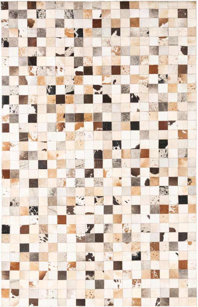 5' x 8' Cowhide Leather Rug