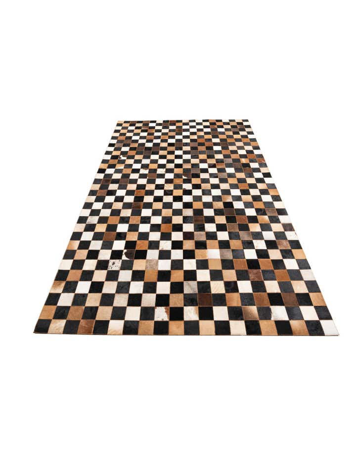 5' x 8' Cowhide Leather Rug