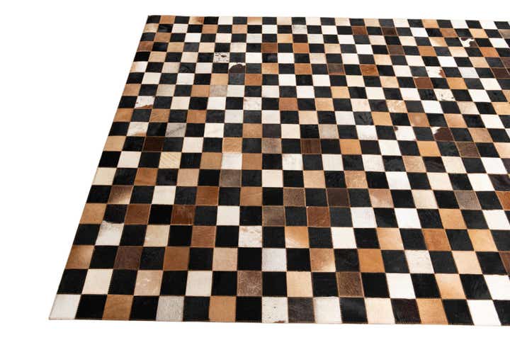 5' x 8' Cowhide Leather Rug