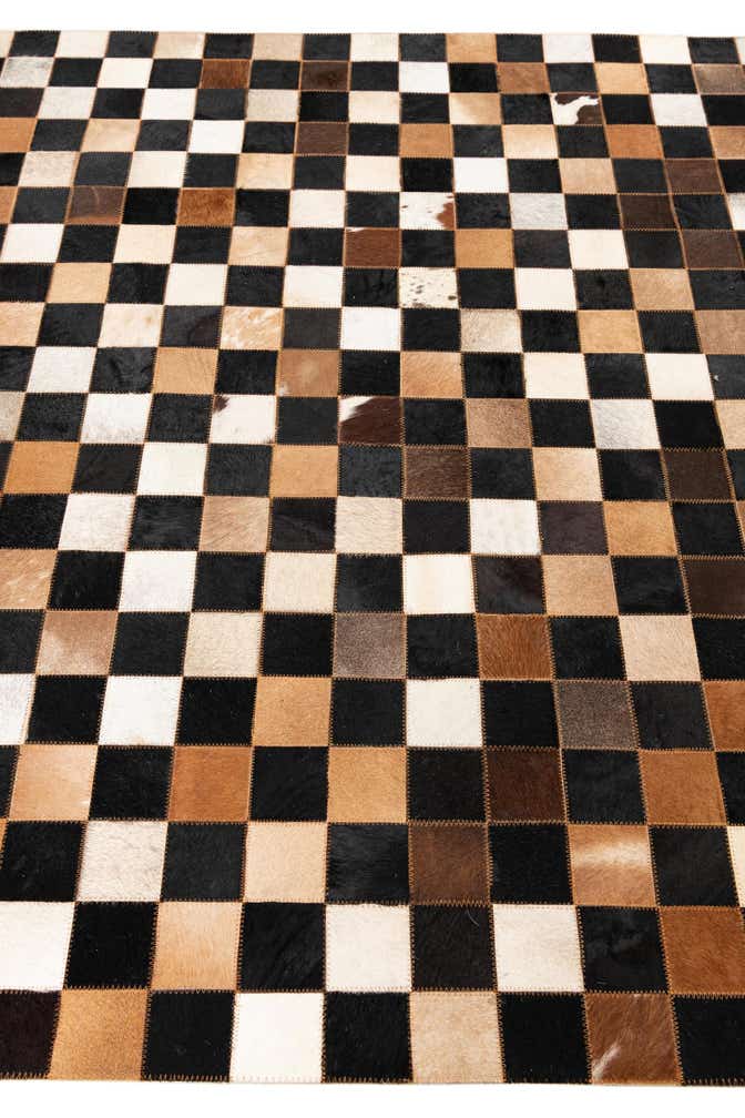5' x 8' Cowhide Leather Rug