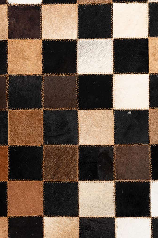 5' x 8' Cowhide Leather Rug