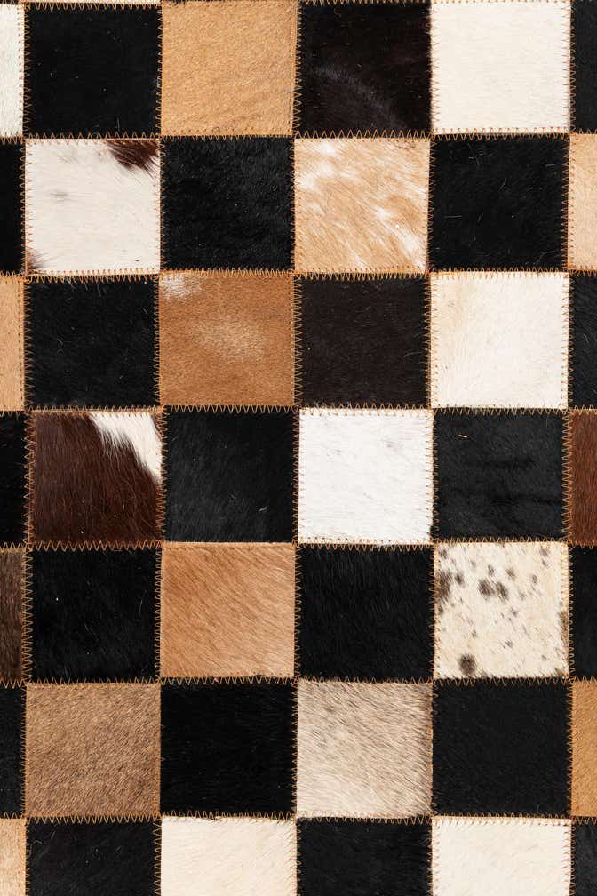 5' x 8' Cowhide Leather Rug