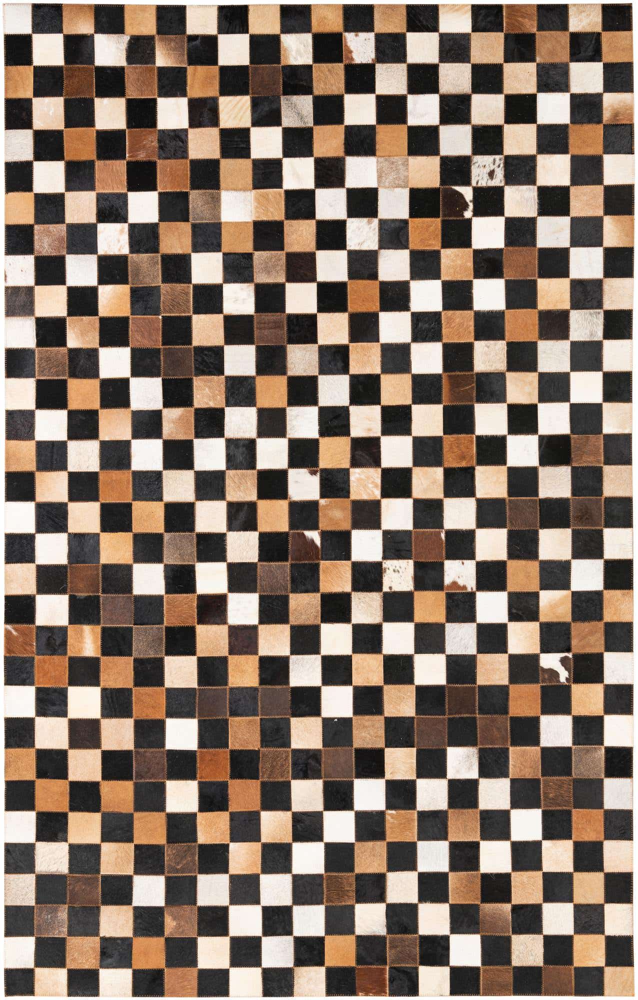 5' x 8' Cowhide Leather Rug