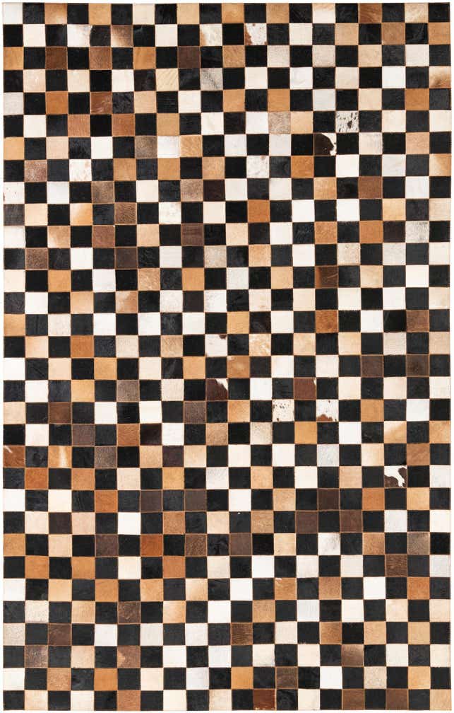 5' x 8' Cowhide Leather Rug