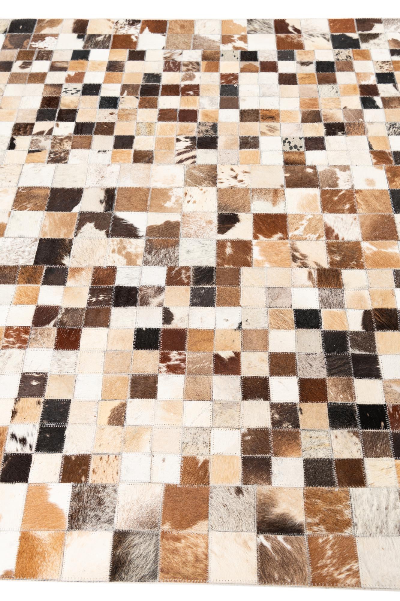 5' x 8' Cowhide Leather Rug