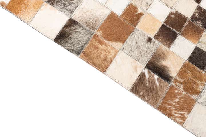 5' x 8' Cowhide Leather Rug