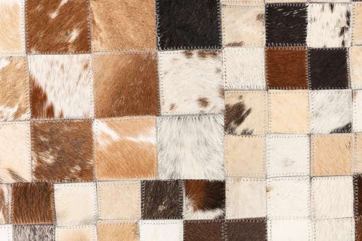 5' x 8' Cowhide Leather Rug