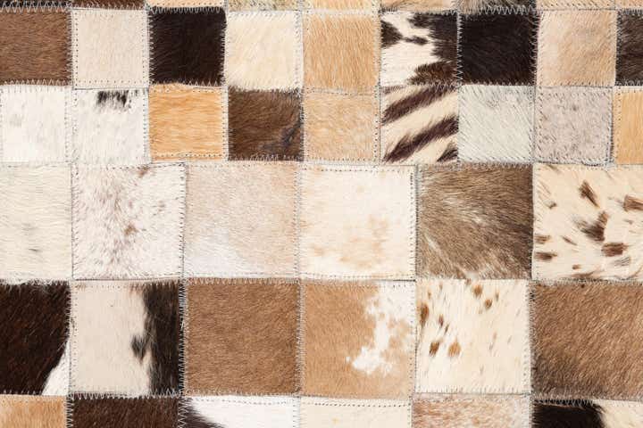5' x 8' Cowhide Leather Rug