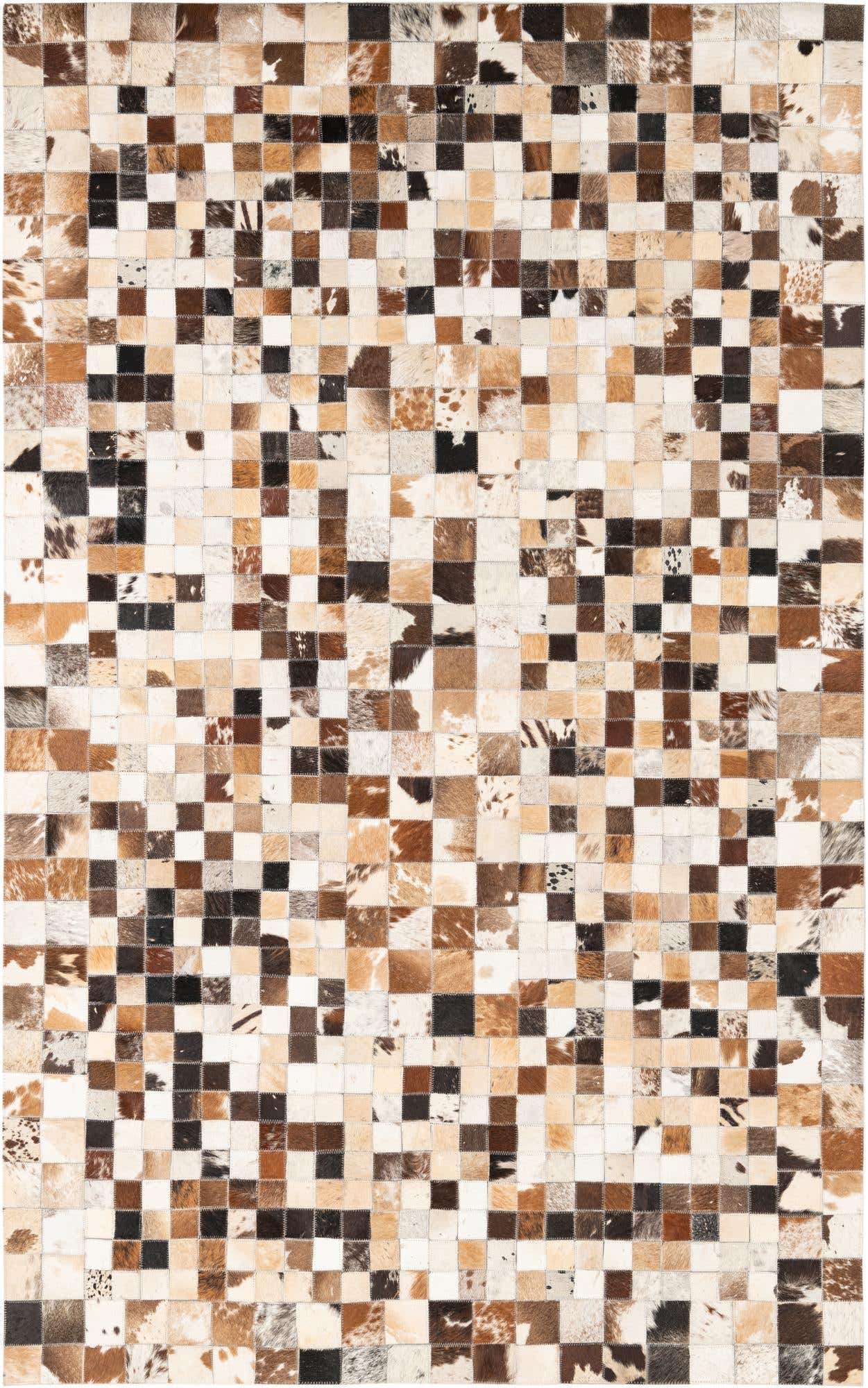 5' x 8' Cowhide Leather Rug