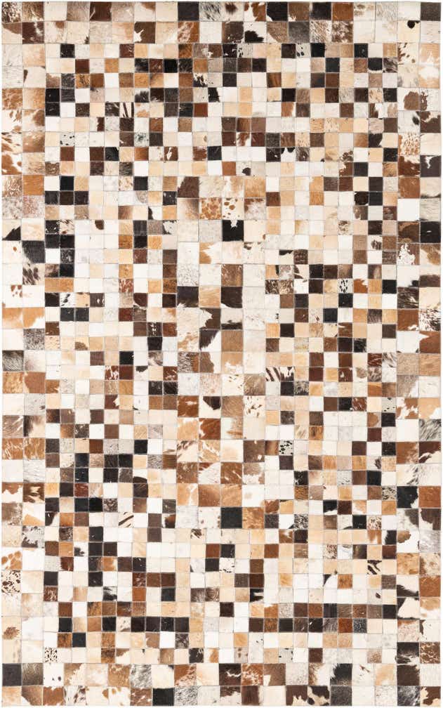 5' x 8' Cowhide Leather Rug