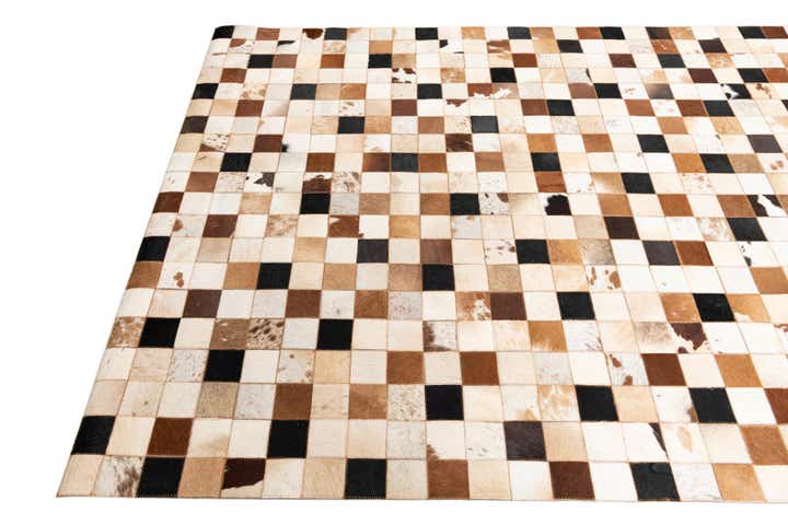5' x 8' Cowhide Leather Rug