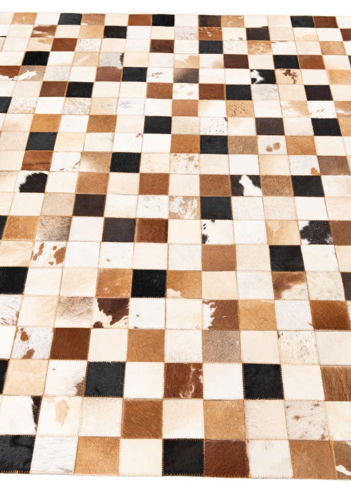 5' x 8' Cowhide Leather Rug