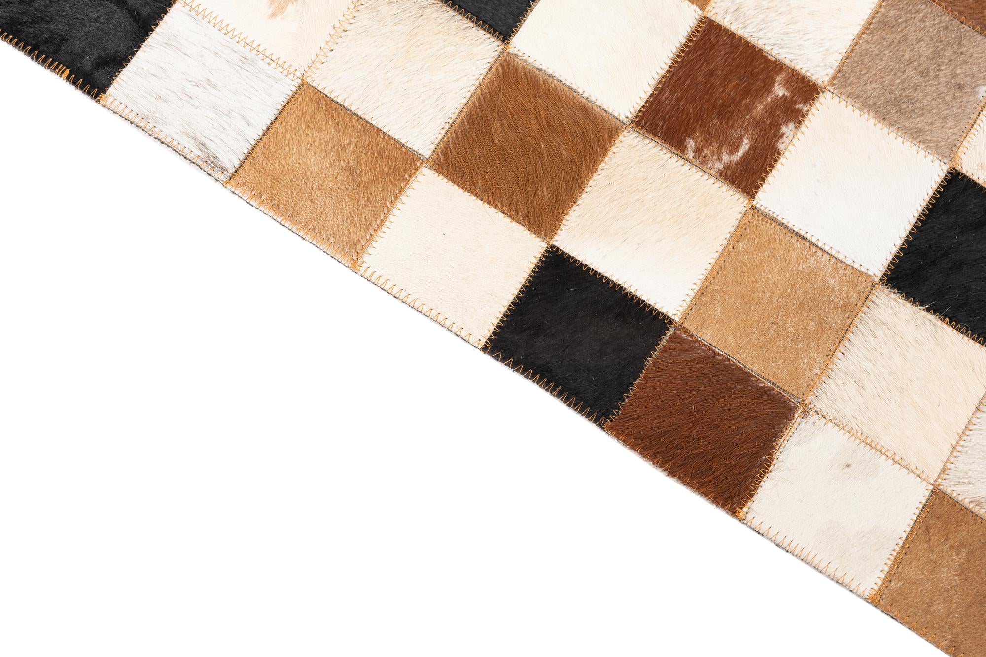 5' x 8' Cowhide Leather Rug