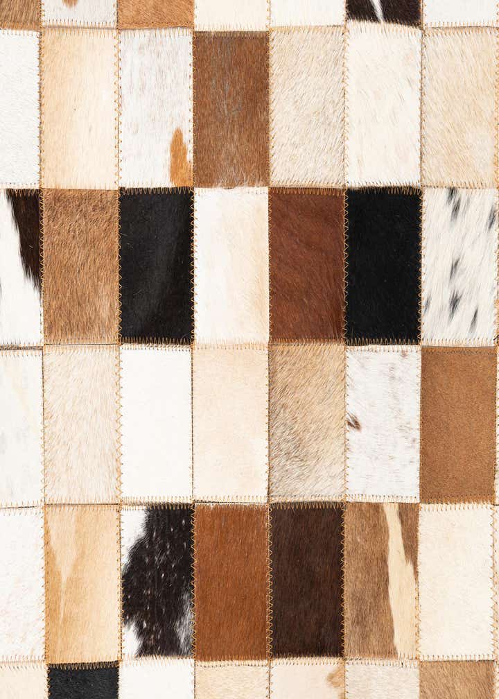 5' x 8' Cowhide Leather Rug