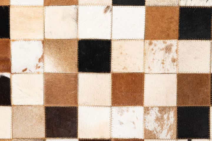 5' x 8' Cowhide Leather Rug