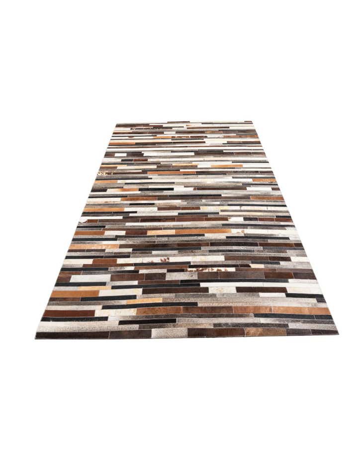 5' x 7' 9 Cowhide Leather Rug