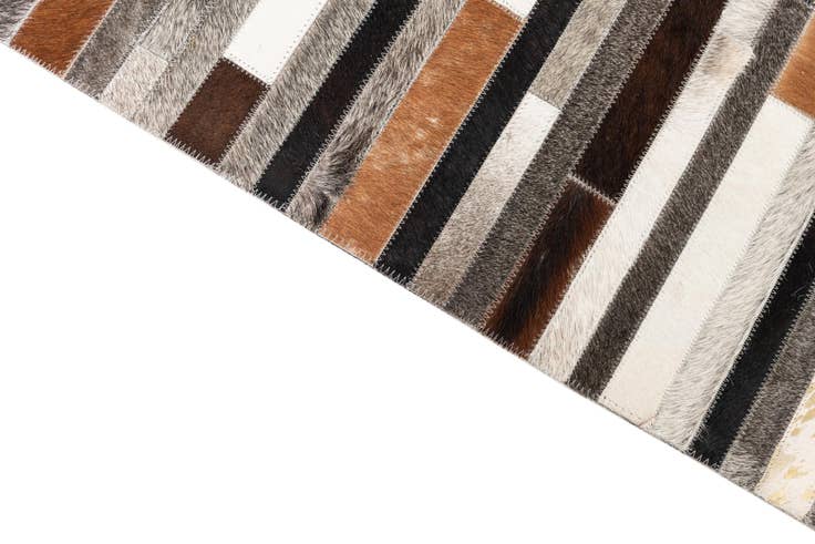 Detail image of 5' x 7' 9 Cowhide Leather Rug